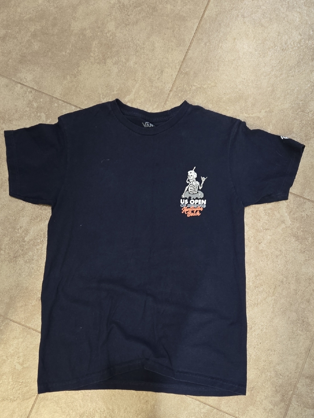 Vans Navy Graphic Skeleton Tee